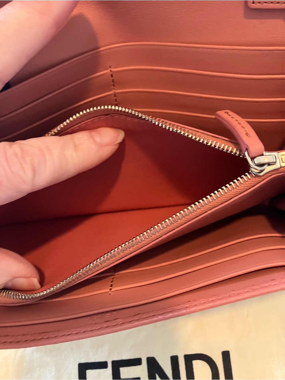 Fendi Pinkish brown Leather Wallet on a chain - Picture 8 of 16